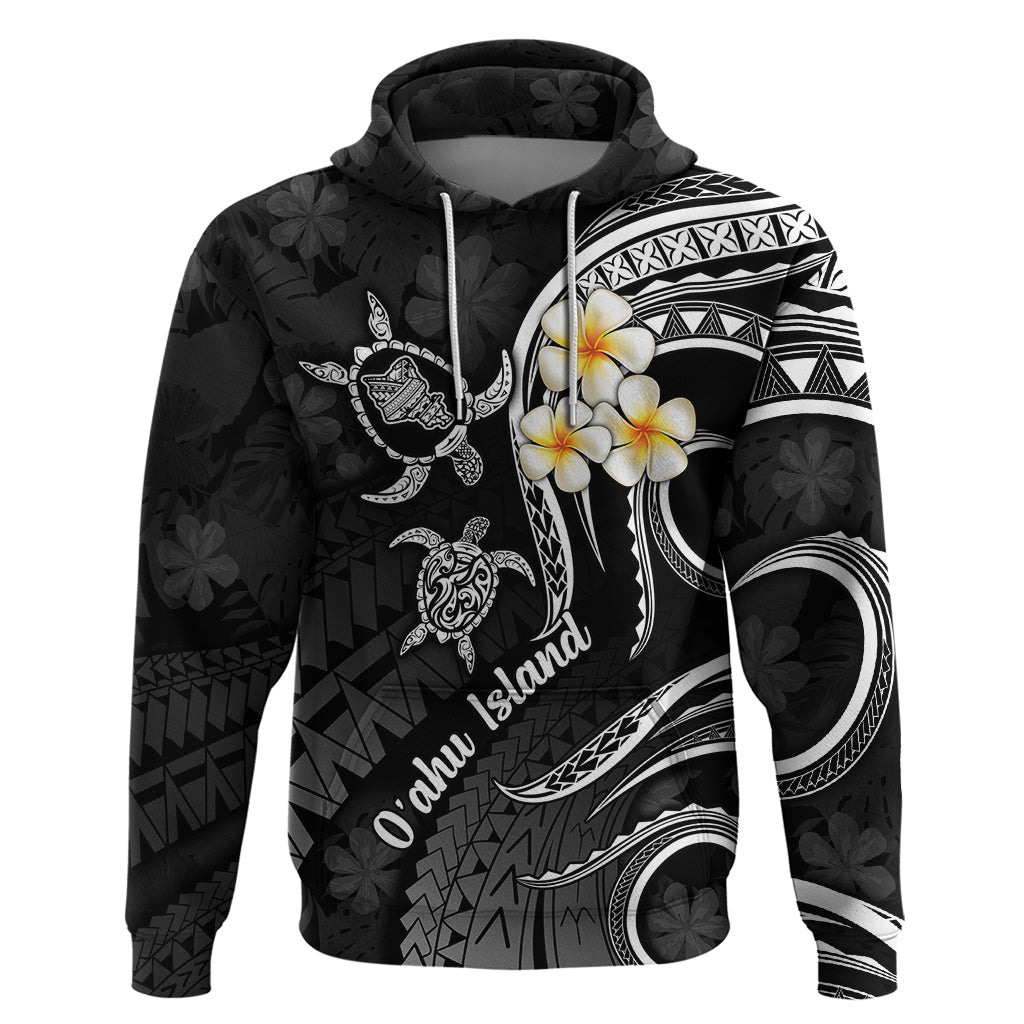 Hawaii Hoodie Oahu Islands Pacific Plumeria White Vibe LT9