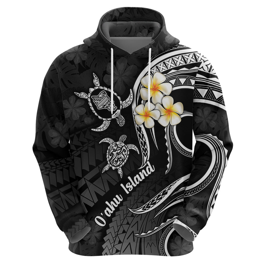 Hawaii Hoodie Oahu Islands Pacific Plumeria White Vibe LT9