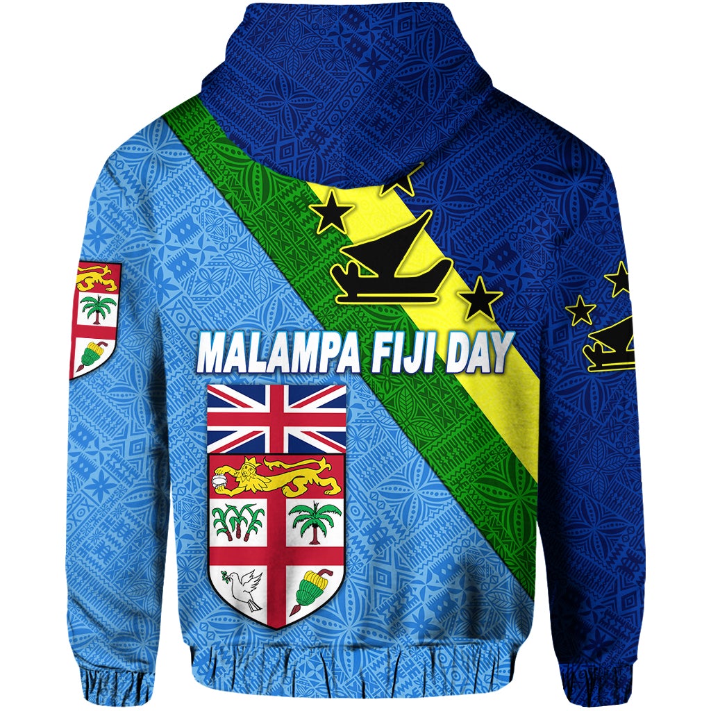 Vanuatu Malampa and Fiji Day Zip Hoodie Simple Style LT8