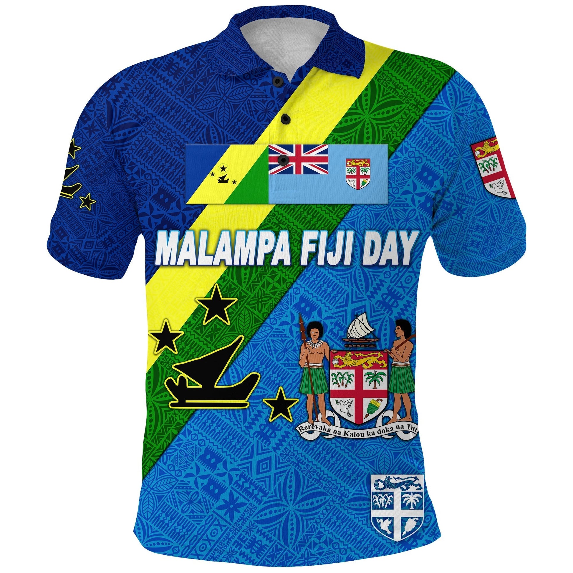 Malampa Vanuatu and Fiji Day Polo Shirt October 10 LT8