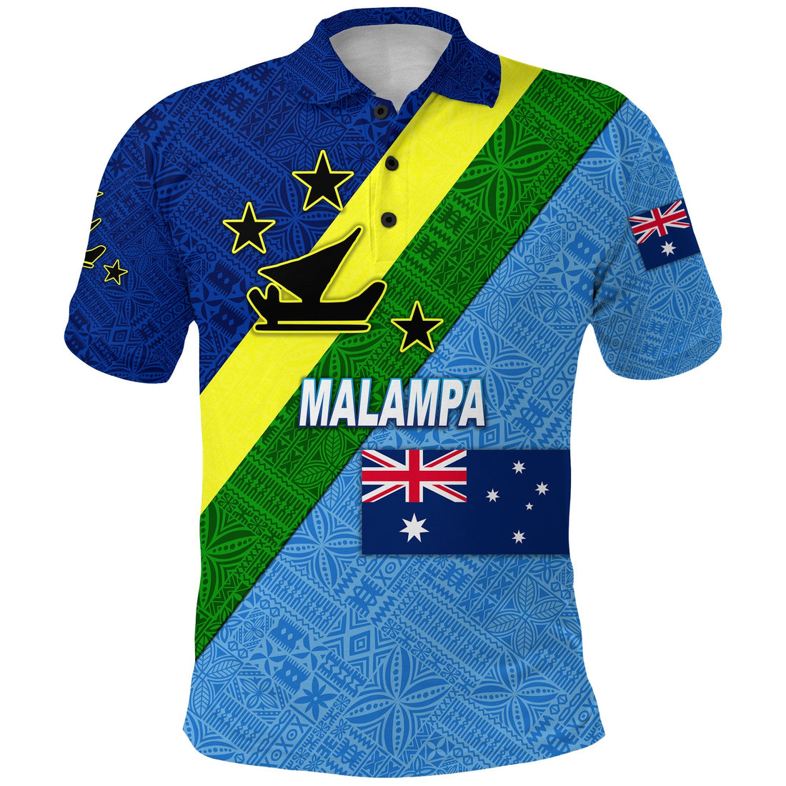 Tully Queensland Malampa Vanuatu And Australia Flag Polo Shirt Simple Style LT8