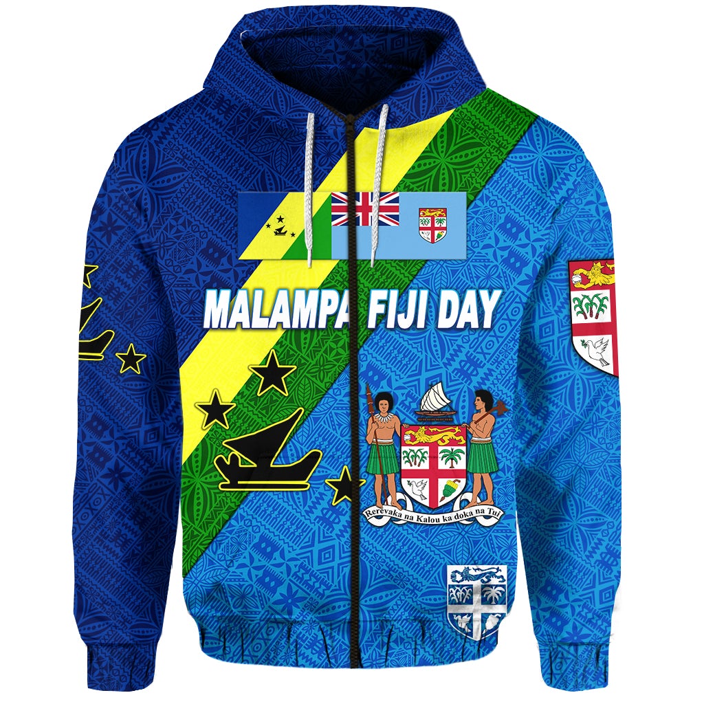 Vanuatu Malampa and Fiji Day Zip Hoodie October 10 LT8