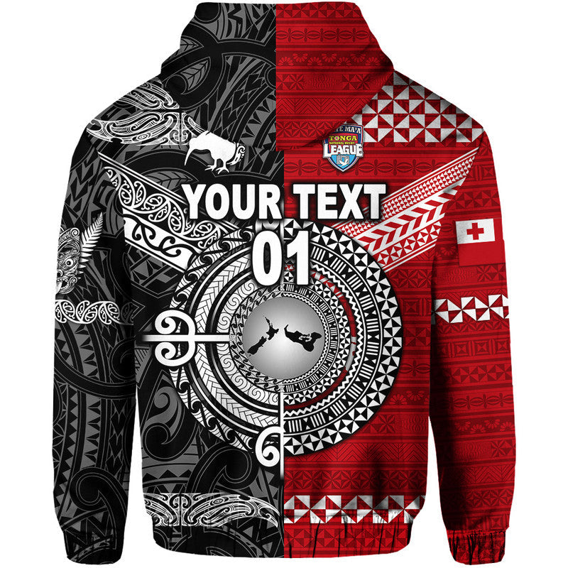 Custom Mate Maa Tonga Ngatu And New Zealand Maori All Black Aboriginal Hoodie Rugby Together LT8