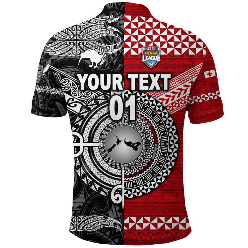 Custom Mate Maa Tonga Ngatu And New Zealand Maori All Black Aboriginal Polo Shirt Rugby Together LT8