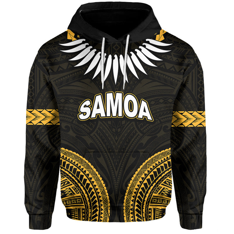 Custom Personalised Samoa Ula Nifo Tribal Hoodie Gold Style LT6