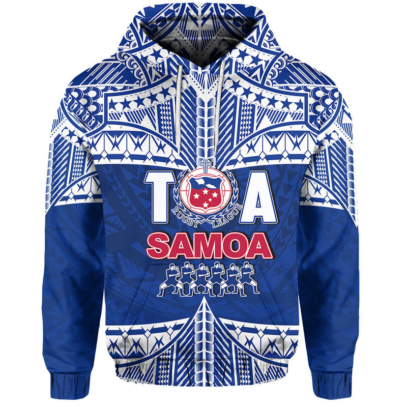 Custom Personalised And Number Toa Samoa Rugby Hoodie Siva Tau LT6