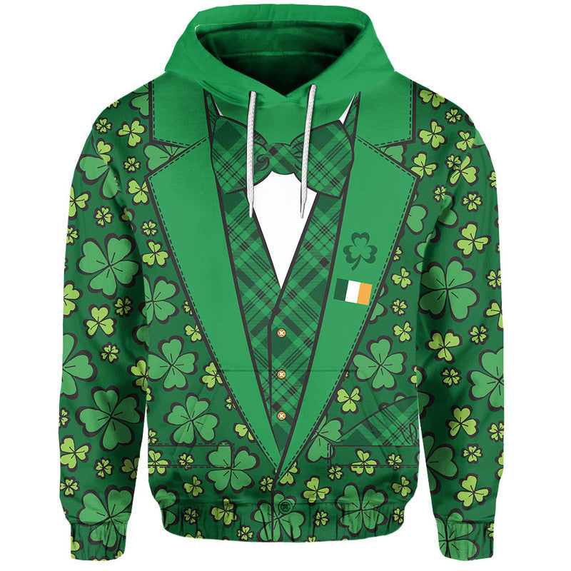 St Patricks Day Hoodie Suit Four Leaves Clover Style LT6