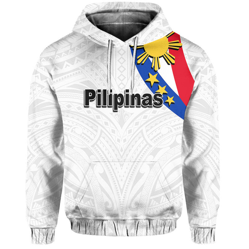 Custom Personalised Pilipinas Hoodie Simple Style White LT6