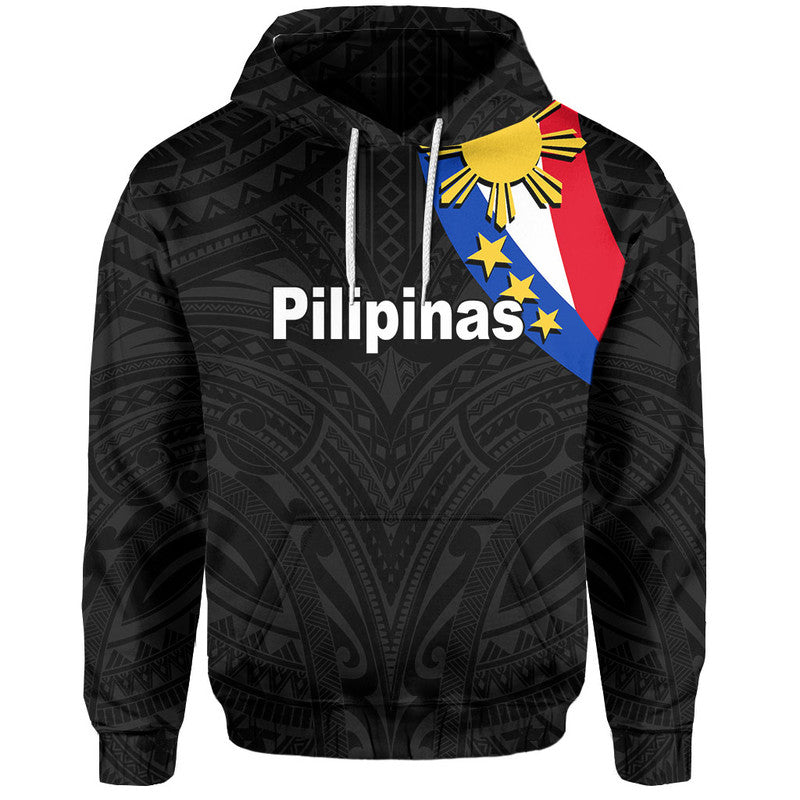 Custom Personalised Pilipinas Hoodie Simple Style Black LT6