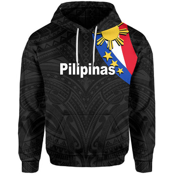 Custom Personalised Pilipinas Hoodie Simple Style Black LT6