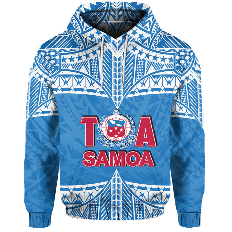 Toa Samoa Rugby Hoodie Blue Sky LT6
