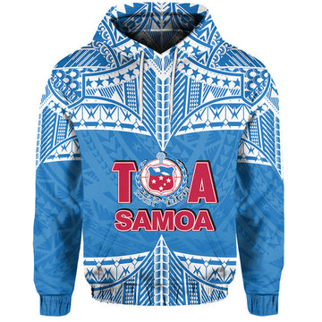 Toa Samoa Rugby Hoodie Blue Sky LT6