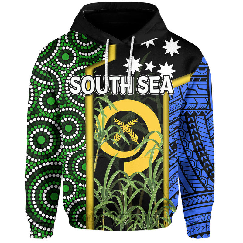 Custom Personalised South Sea Islanders Flag Style Hoodie Vanuatu LT6