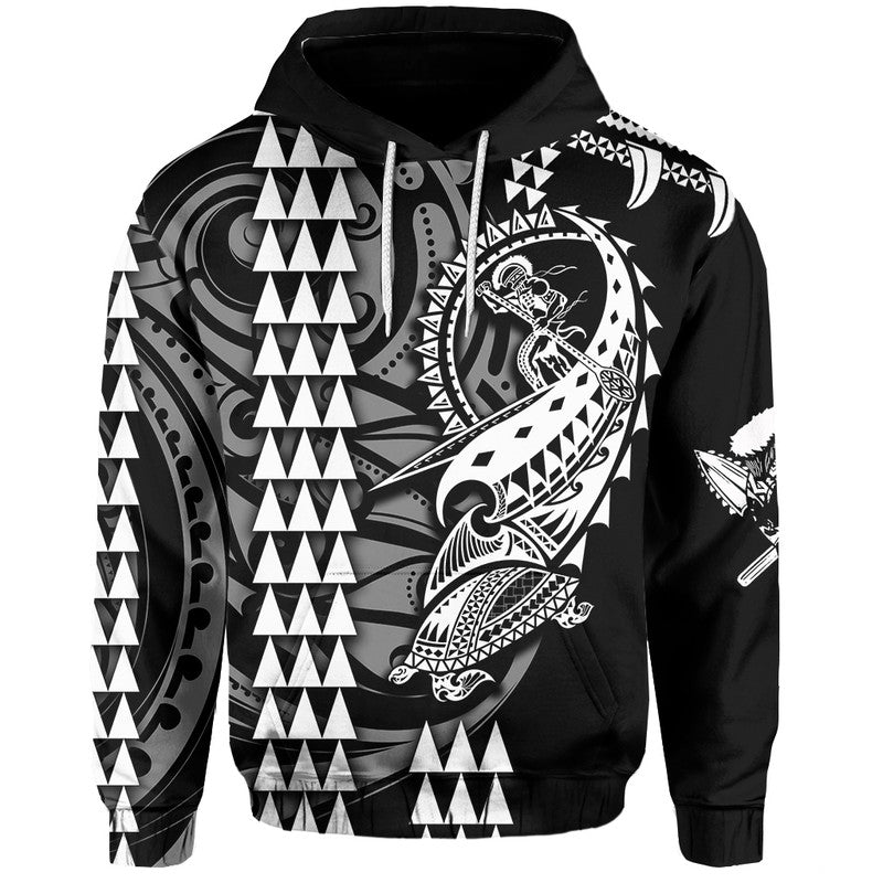 Custom Hawaii Polynesian Warrior Kakau Hoodie White LT6