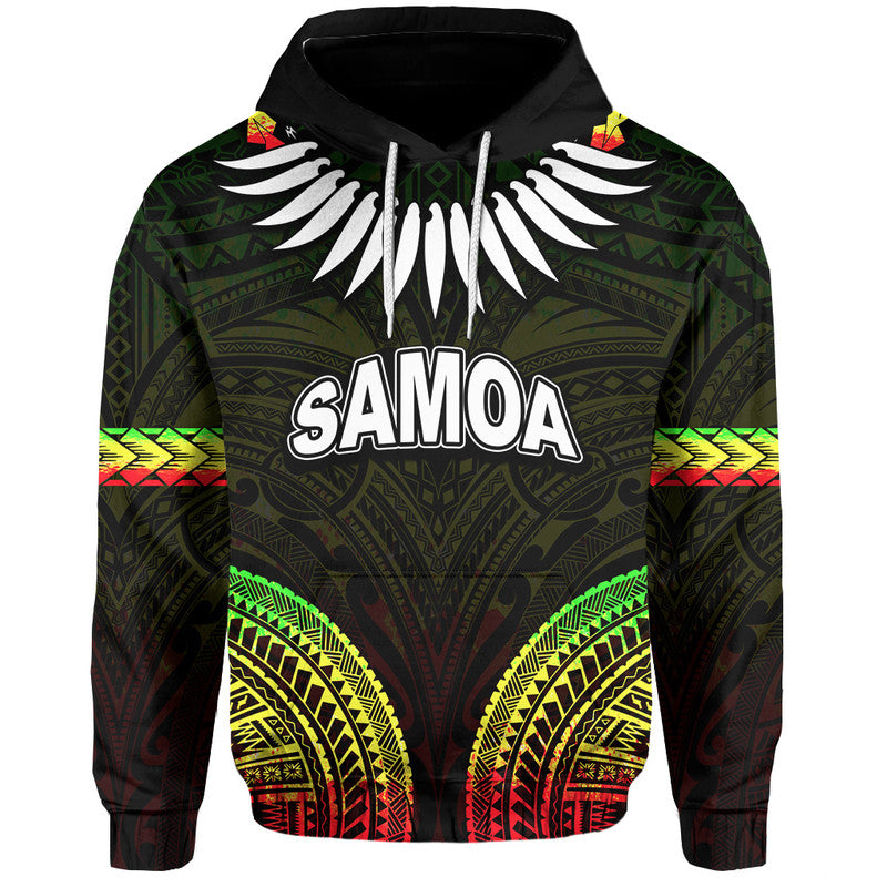Custom Personalised Samoa Ula Nifo Tribal Hoodie Reggage Style LT6