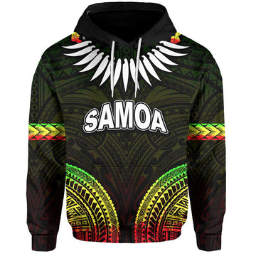 Custom Personalised Samoa Ula Nifo Tribal Hoodie Reggage Style LT6