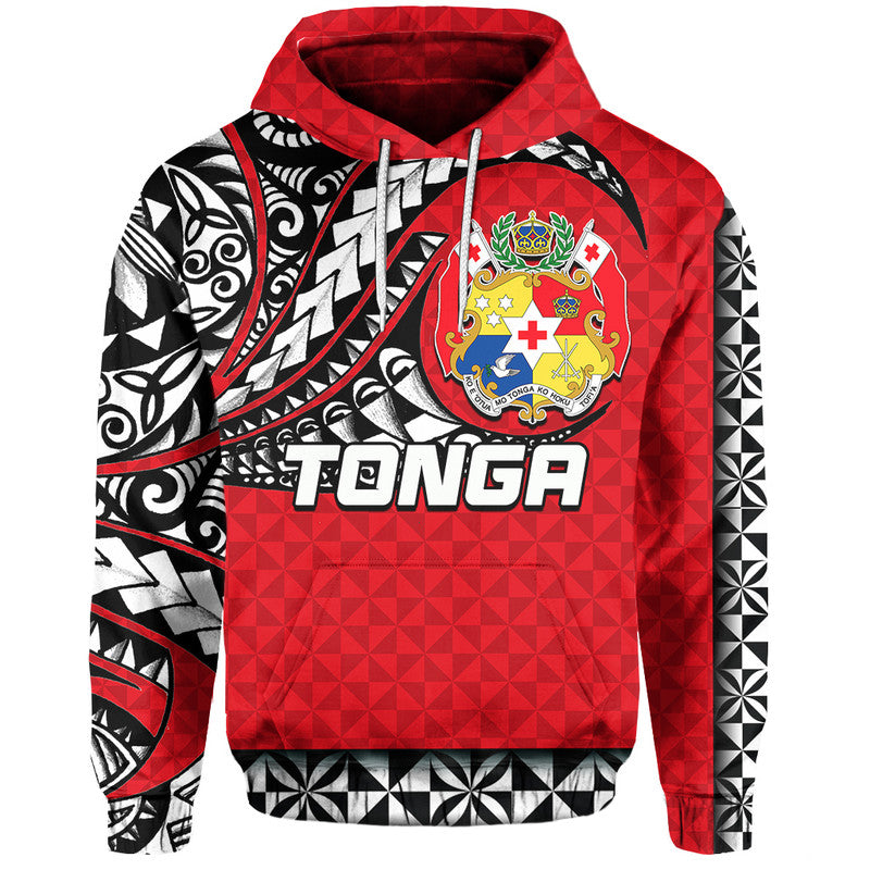 Custom Personalised Tonga Hoodie Polynesian Tattoo LT6