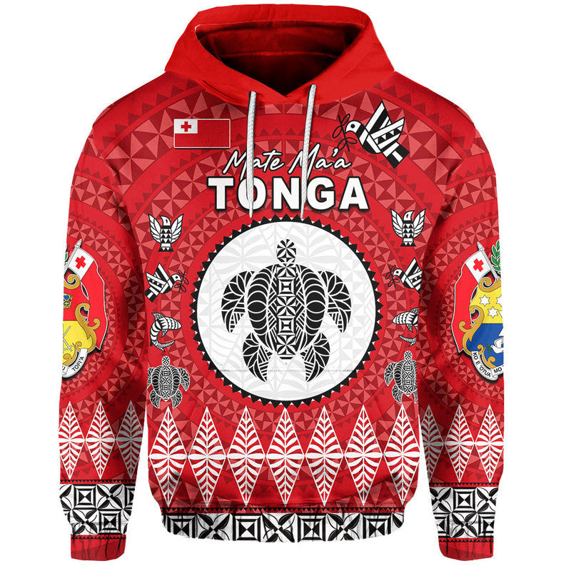 Custom Personalised Mate Maa Tonga Ngatu Fonu Rugby Hoodie LT6