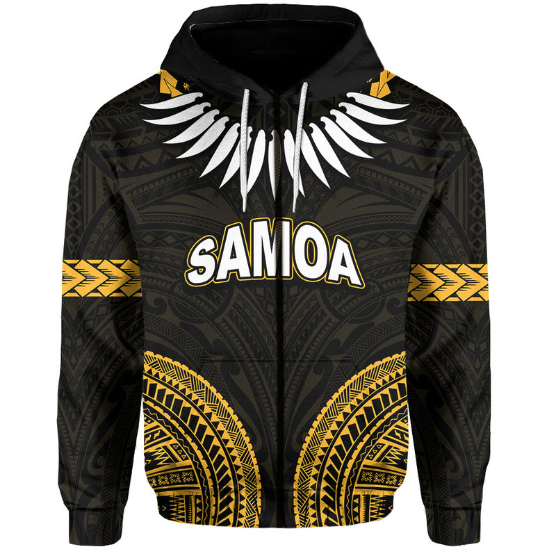 Custom Personalised Samoa Ula Nifo Tribal Hoodie Gold Style LT6