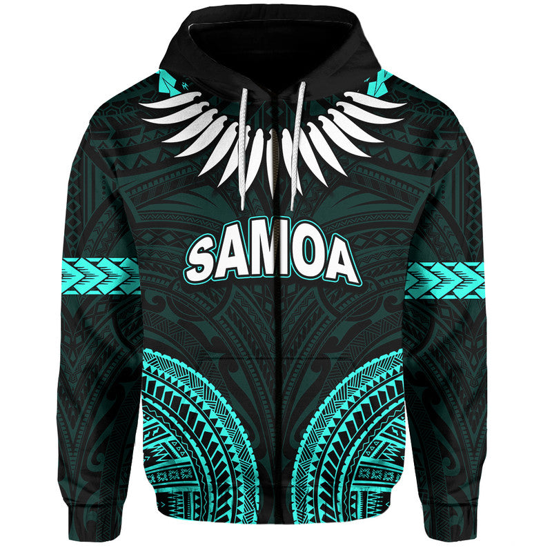 Custom Personalised Samoa Ula Nifo Tribal Hoodie Green Style LT6