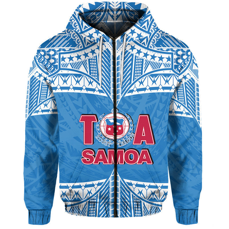 Toa Samoa Rugby Hoodie Blue Sky LT6