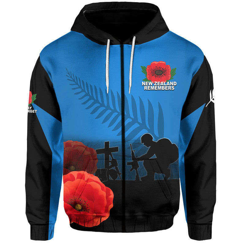Custom Anzac Day New Zealand Remembers Hoodie LT6