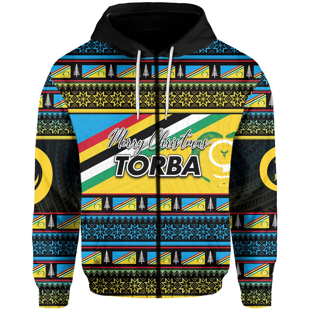 Torba Province Zip Hoodie Of Vanuatu Christmas LT6