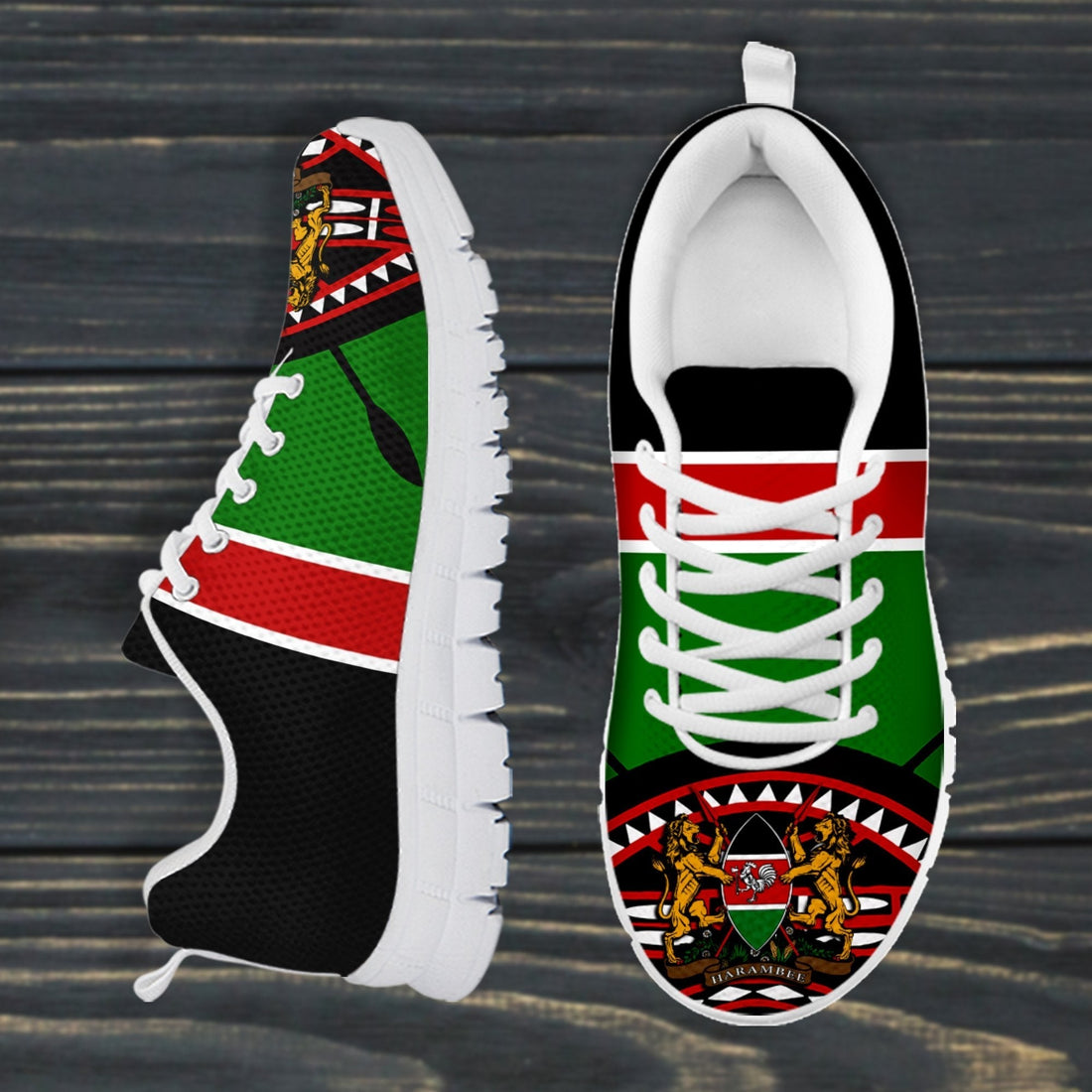 Kenya Lion Sneakers Maasai Shield