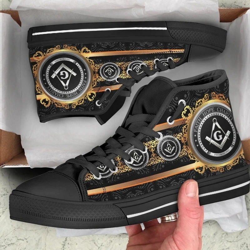 Wonder Print Shop Footwear - Freemasonry 3 High Top Shoes LT10