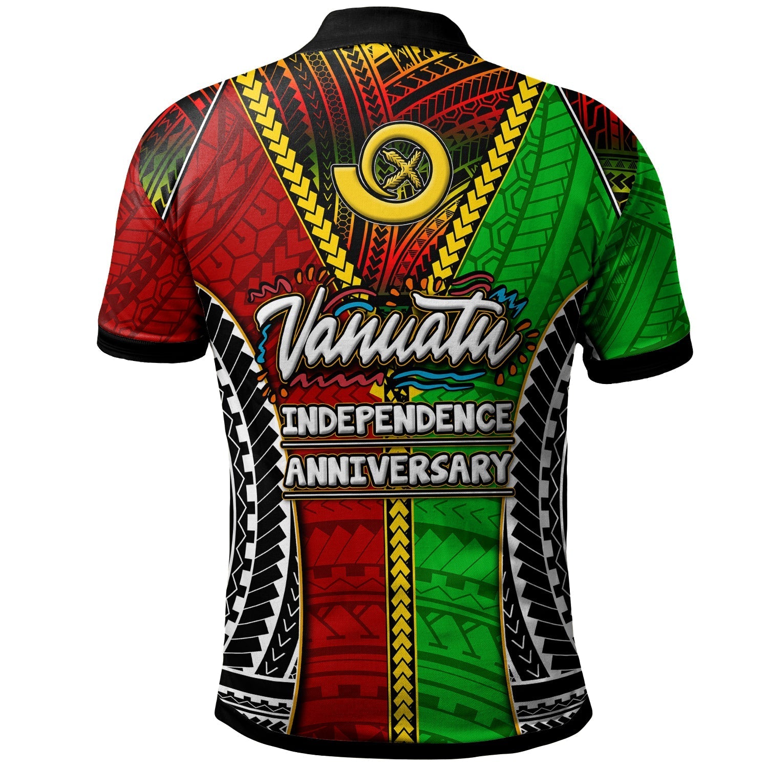 Vanuatu Polo Shirt Custom Vanuatu Independence Anniversary With Polynesian Patterns Polo Shirt LT10