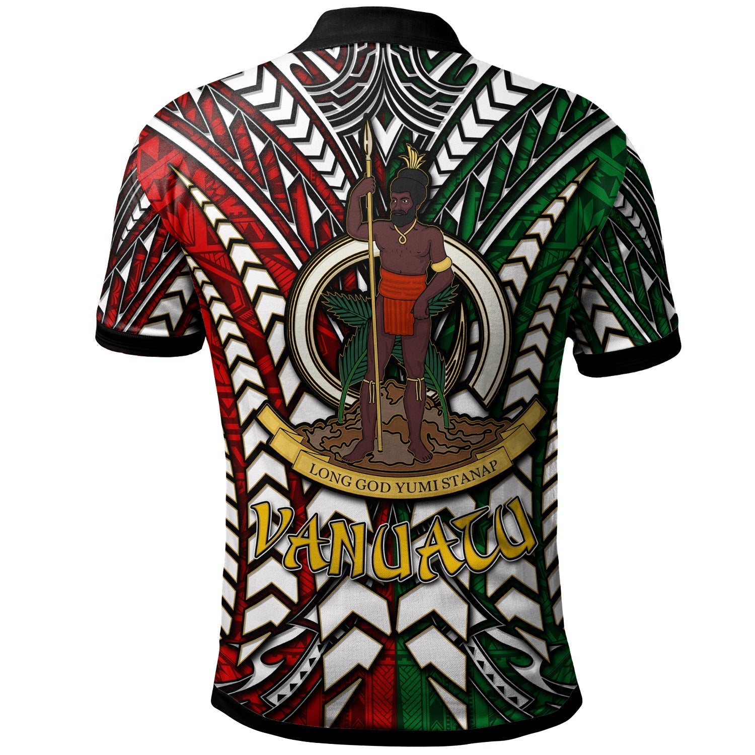 Vanuatu Polo Shirt Custom Vanuatu Independence Anniversary With Arm Polynesian Patterns Polo Shirt LT10