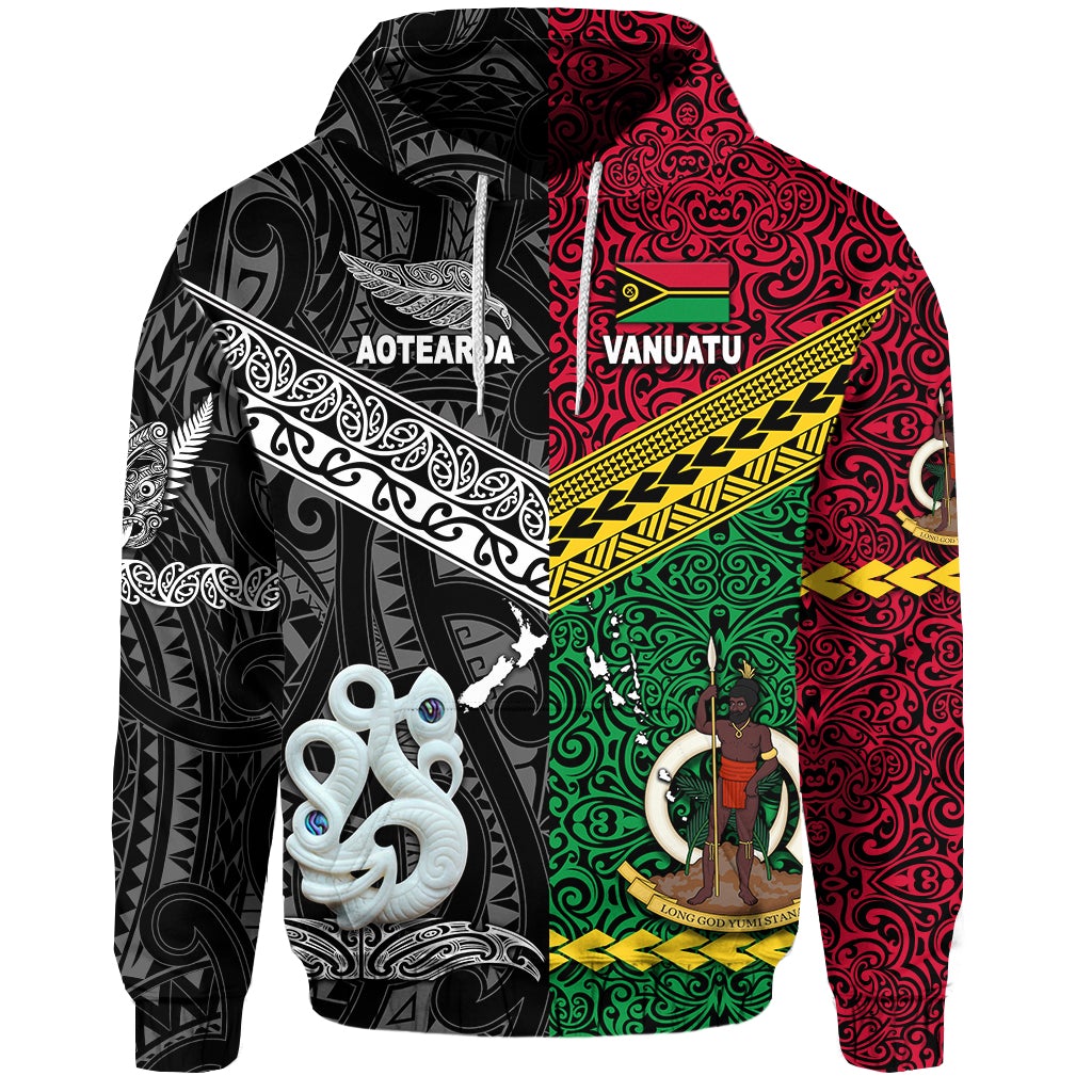 Vanuatu New Zealand Hoodie Together Black LT8