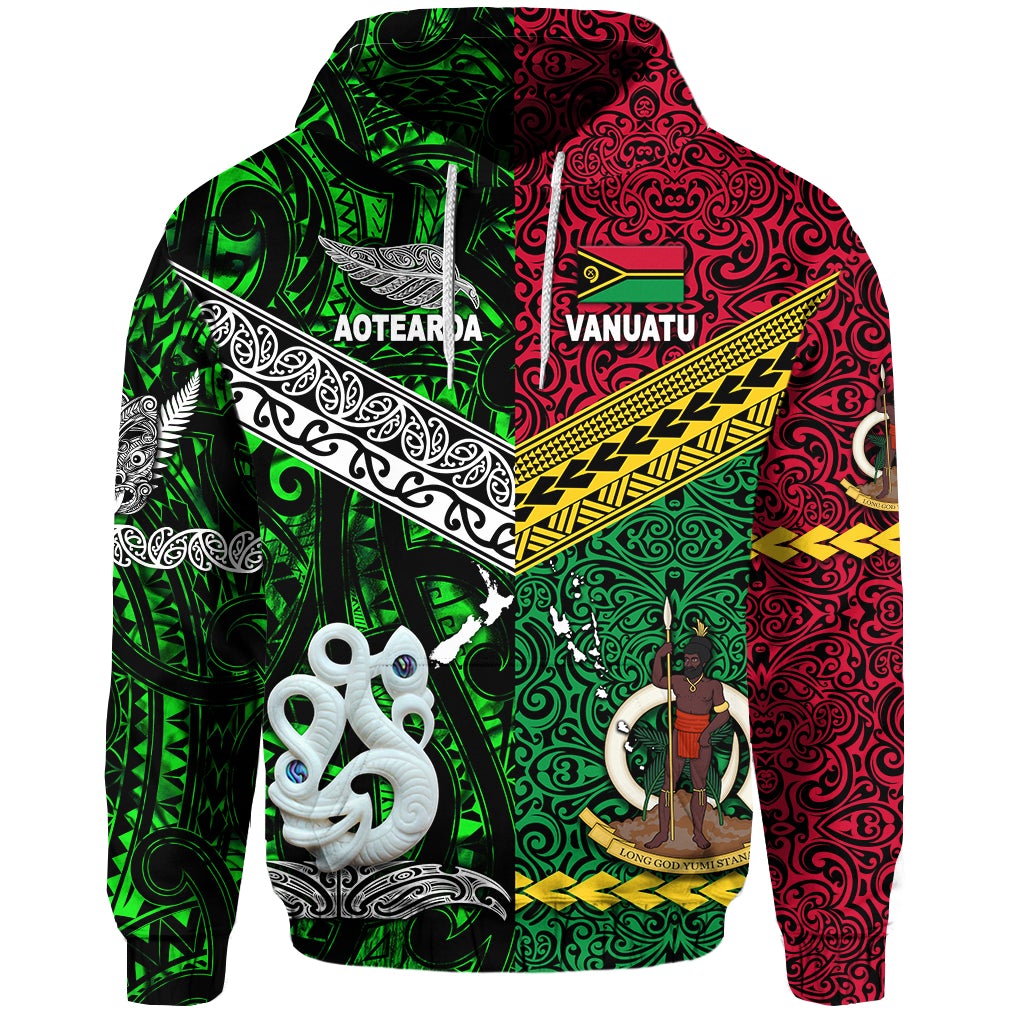 Vanuatu New Zealand Hoodie Together Green LT8