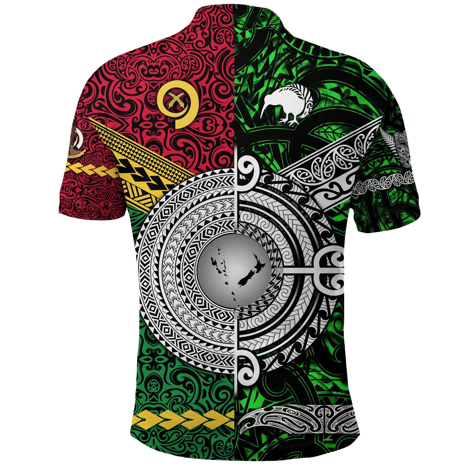 Vanuatu New Zealand Polo Shirt Together Green LT8