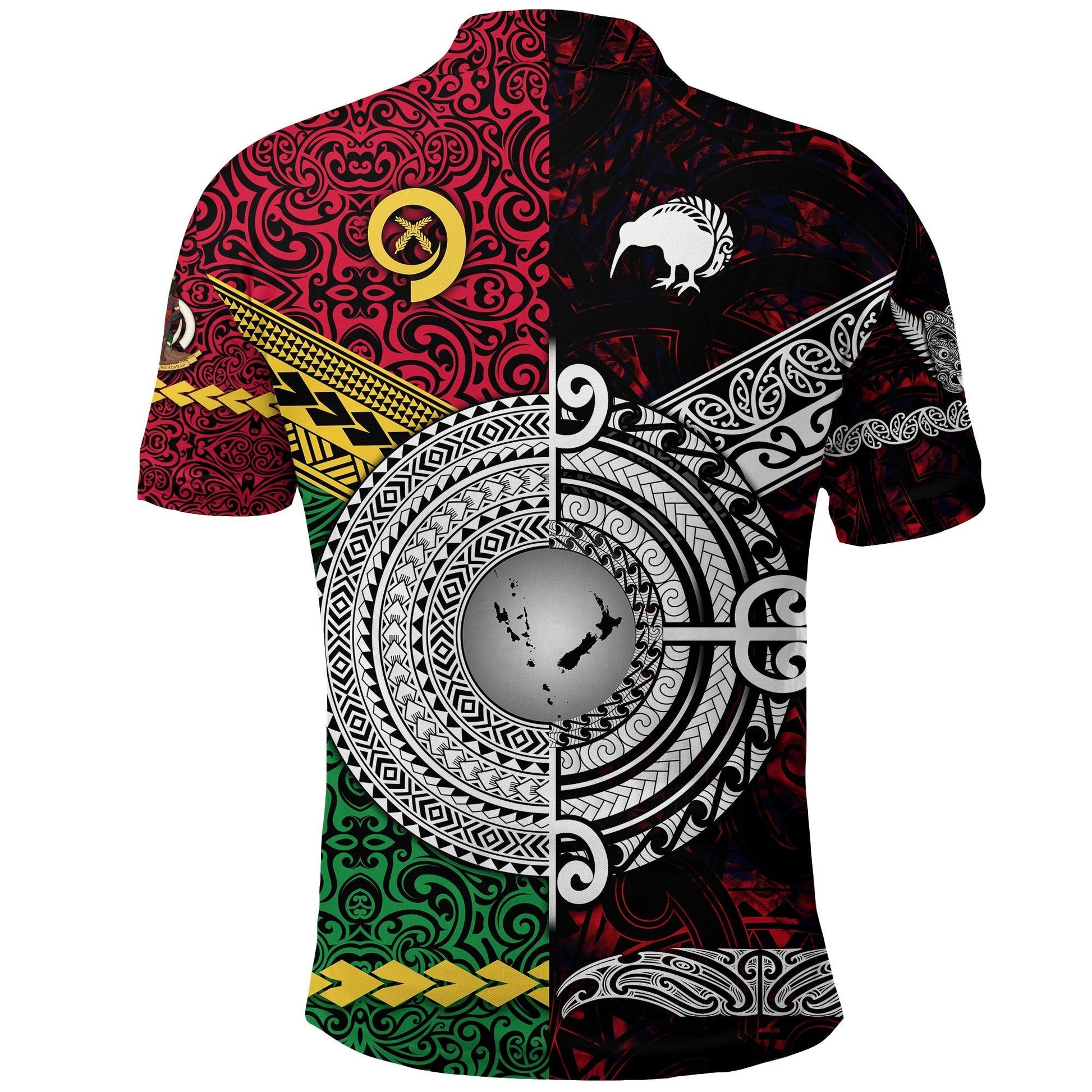 Vanuatu New Zealand Polo Shirt Together Red LT8