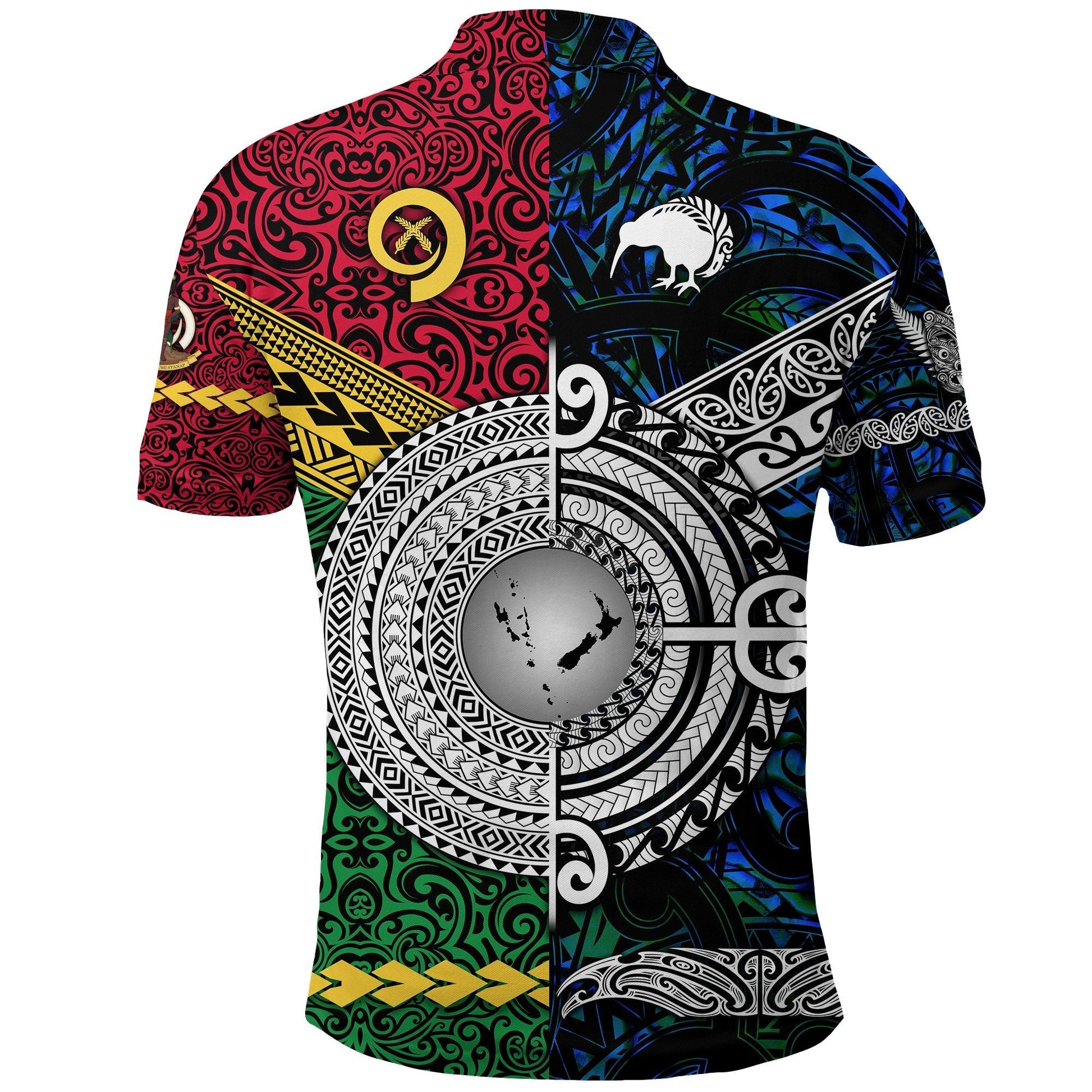 Vanuatu New Zealand Polo Shirt Together Blue LT8