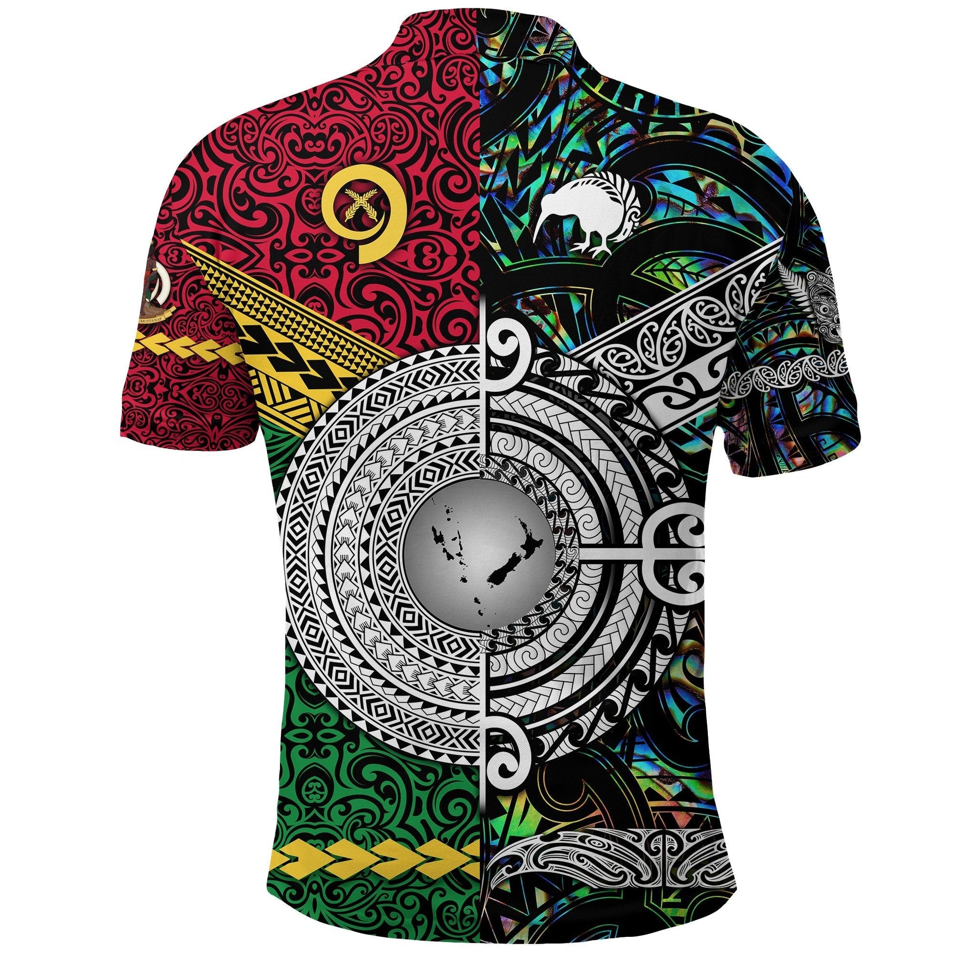 Vanuatu New Zealand Polo Shirt Together Paua Shell LT8