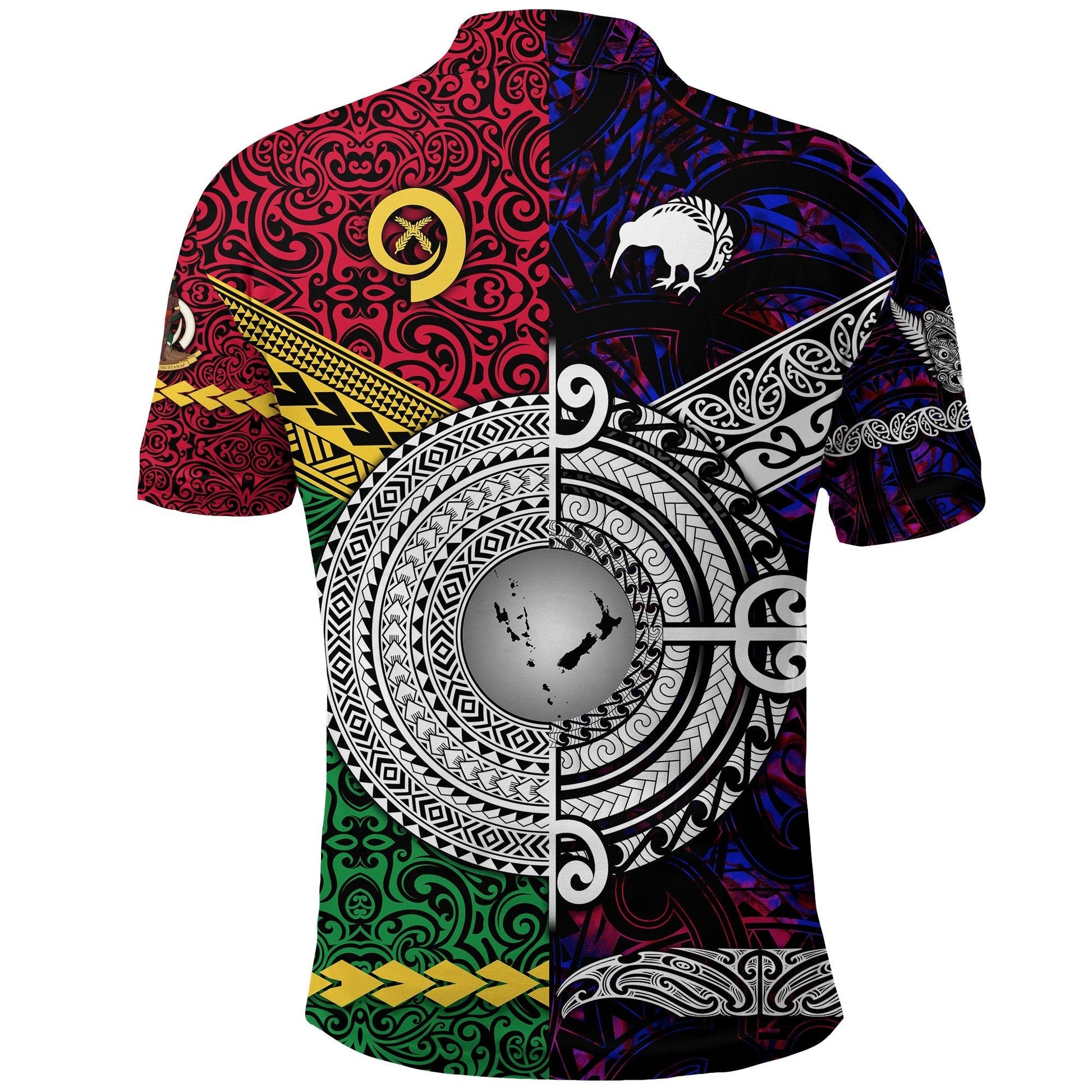Vanuatu New Zealand Polo Shirt Together Purple LT8