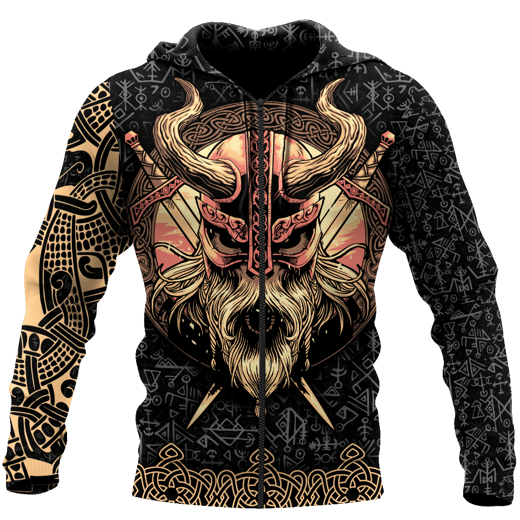 Viking Clothing Odins Skull Hoodie RLT12