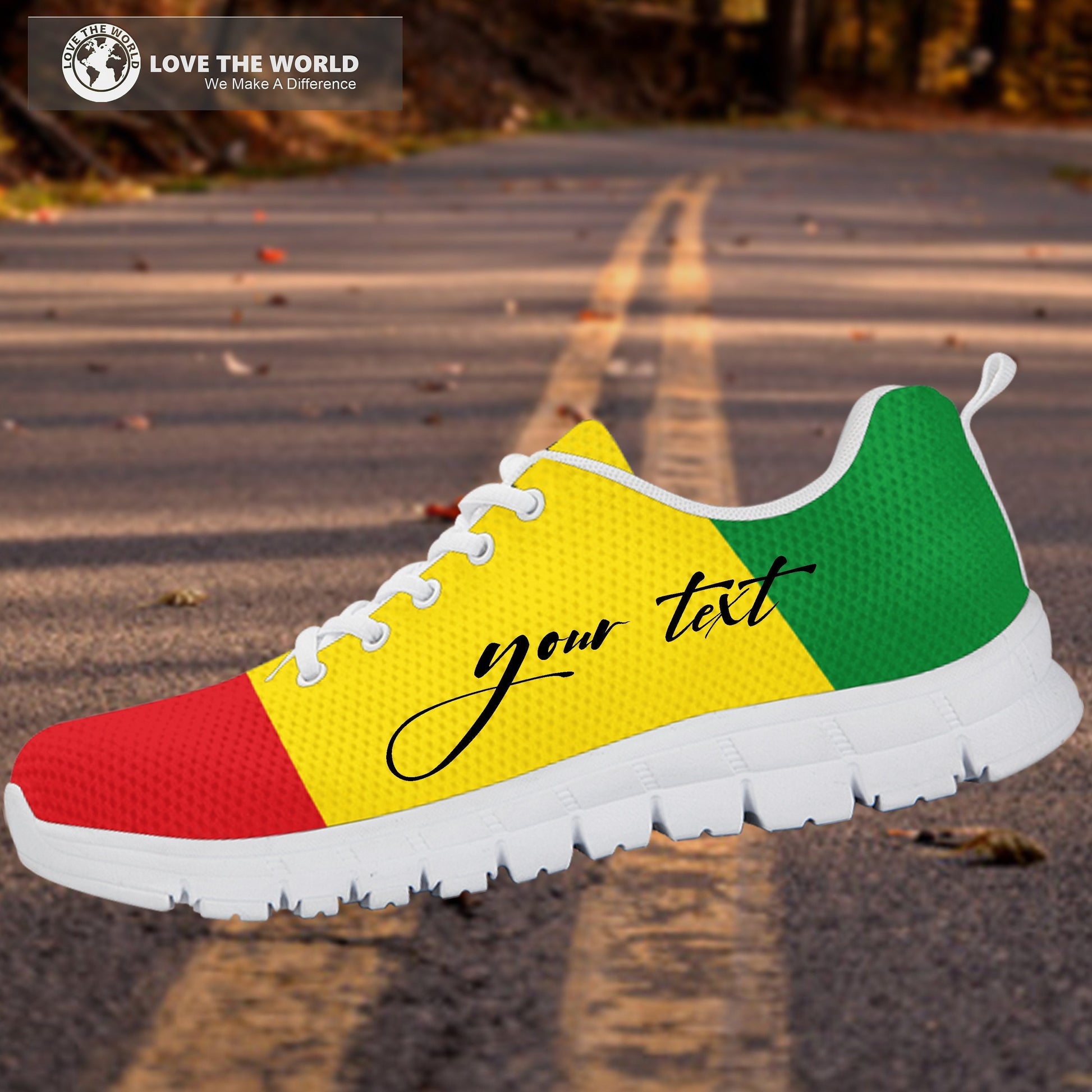 (Custom) Ethiopia Sneakers Flag Lion Personal Signature