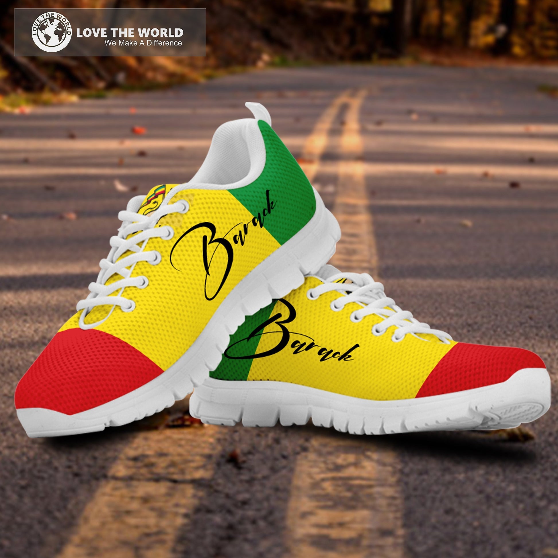 (Custom) Ethiopia Sneakers Flag Lion Personal Signature