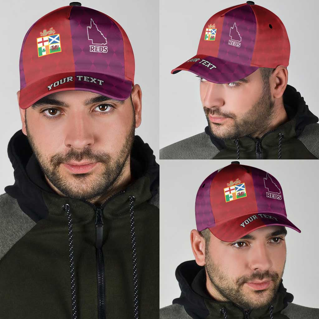 Personalised British Lions Australia Queensland Classic Cap Sporty Style LT09