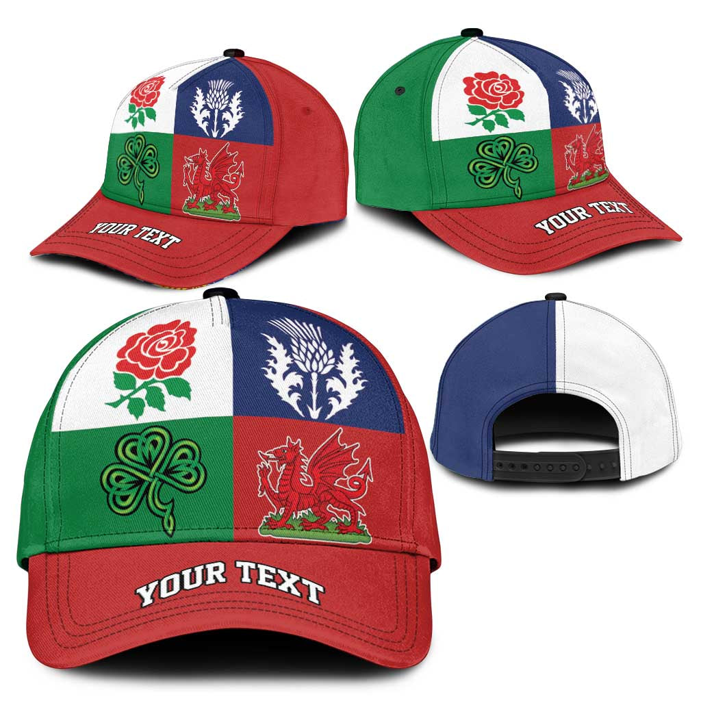 Personalised British Lions Classic Cap Combination of England Irish Scottish Welsh LT09