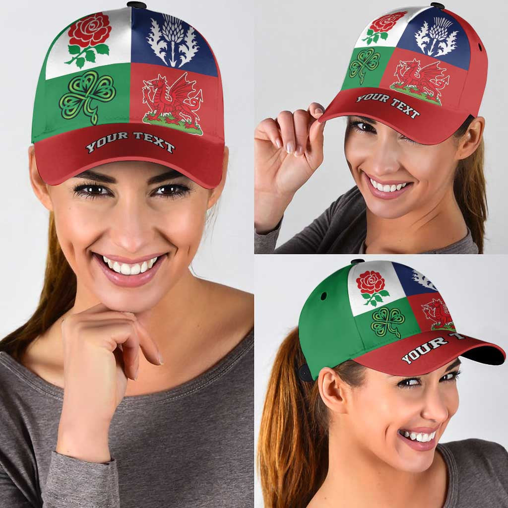 Personalised British Lions Classic Cap Combination of England Irish Scottish Welsh LT09