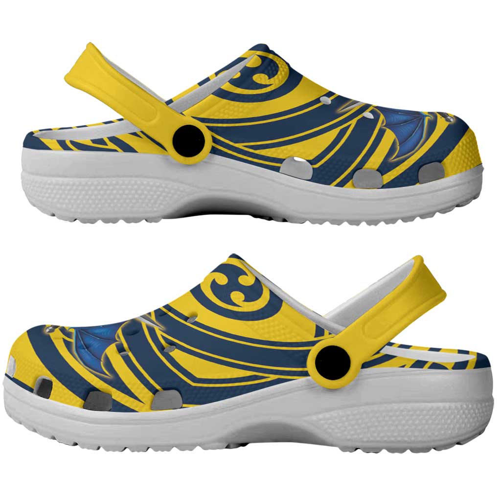 Brecknockshire Wales Clogs Shoes Welsh Celtic Bat And Swords Design LT19