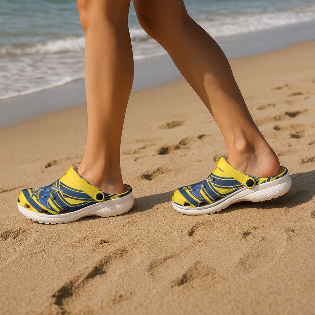 Brecknockshire Wales Clogs Shoes Welsh Celtic Bat And Swords Design LT19