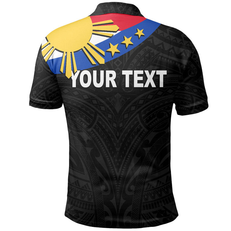 Custom Pilipinas Polo Shirt Simple Style Black LT6