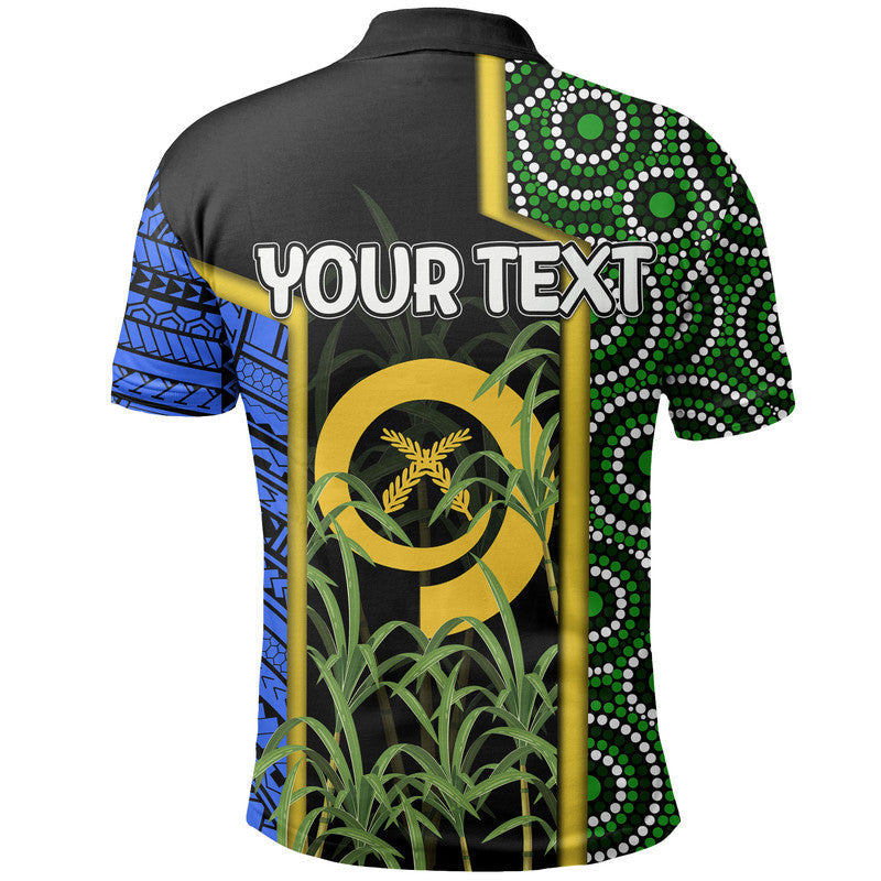 Custom South Sea Islanders Flag Style Polo Shirt Vanuatu LT6