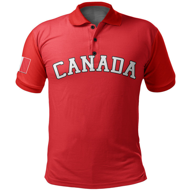 (Custom And Number) Baseball 2023 Canada Polo Shirt Red Style LT6