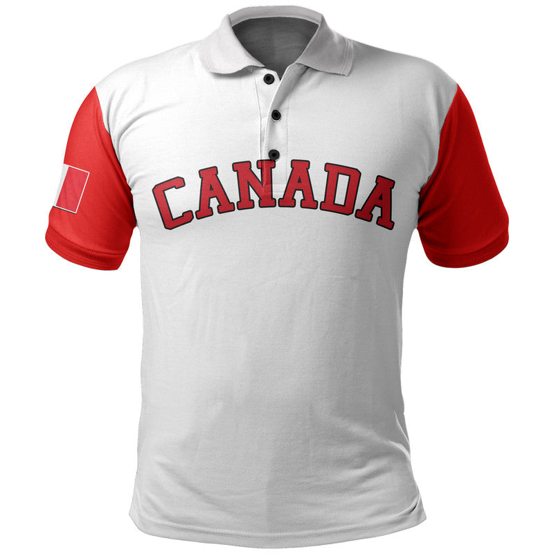 (Custom And Number) Baseball 2023 Canada Polo Shirt White Style LT6